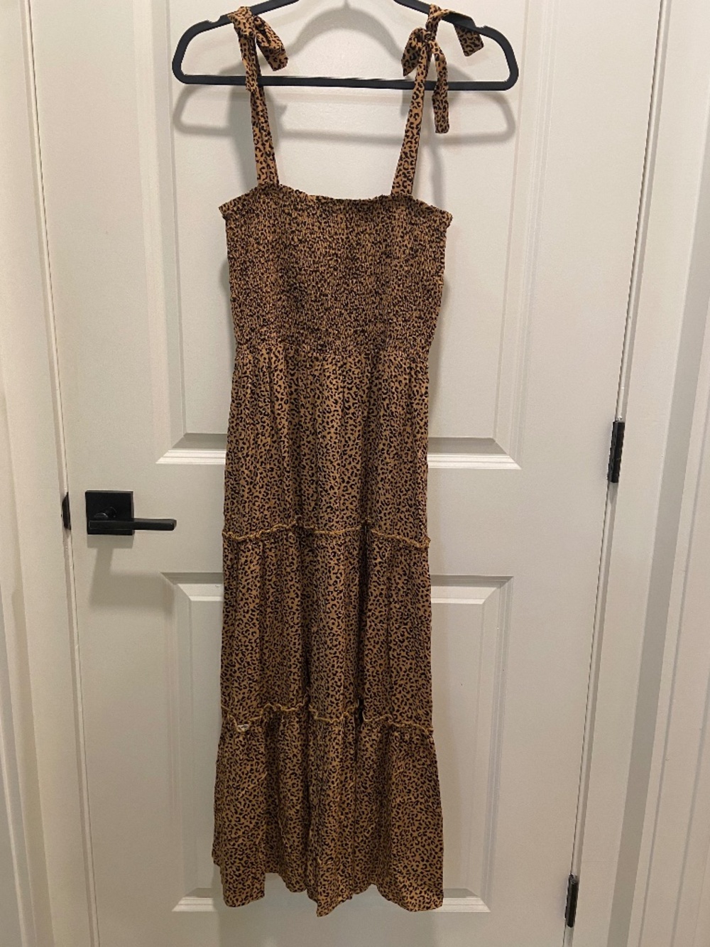 Smocked Leopard Print Sundress